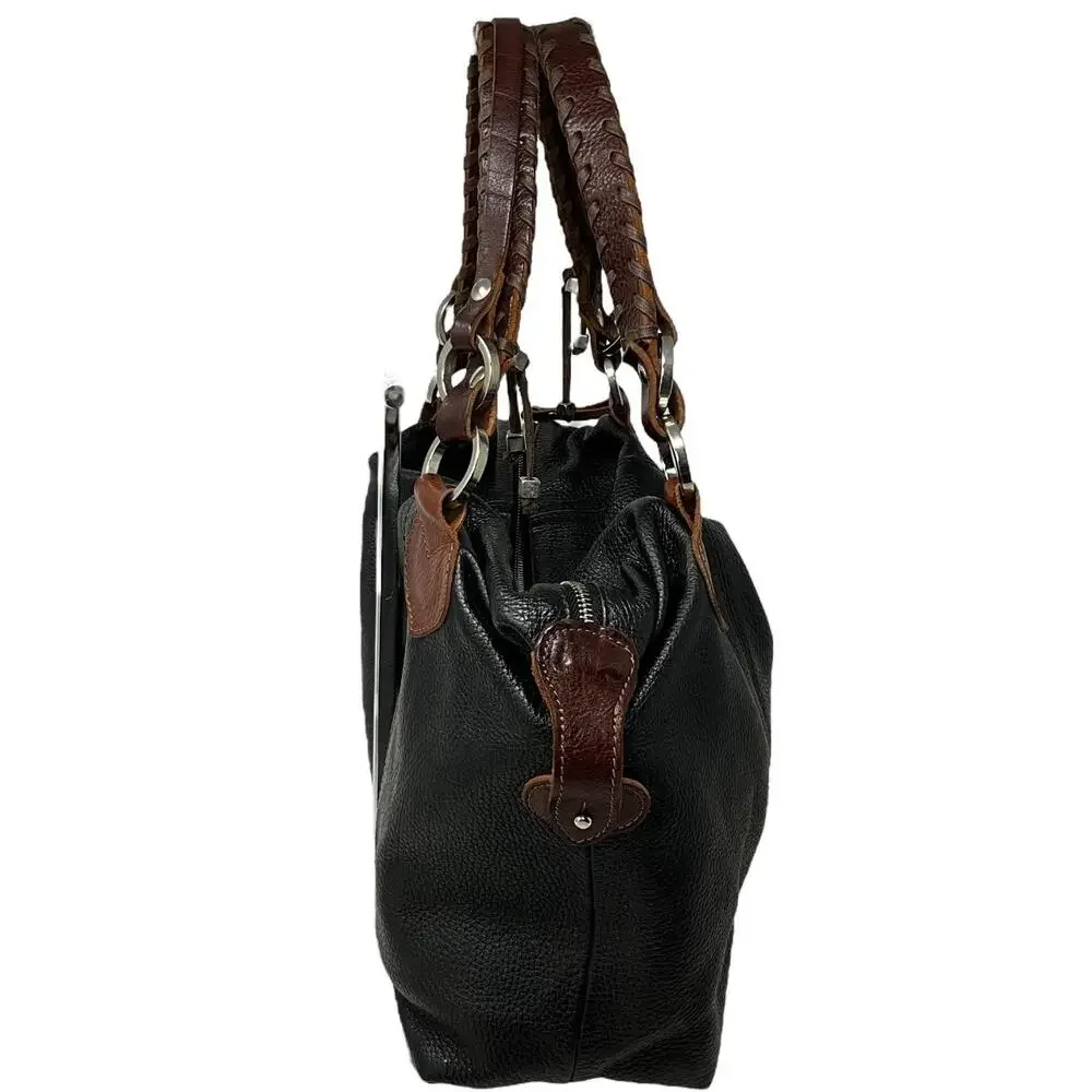 Pauric Sweeney Satchel Bag Womens Large Black Brown Leather Made In Italy